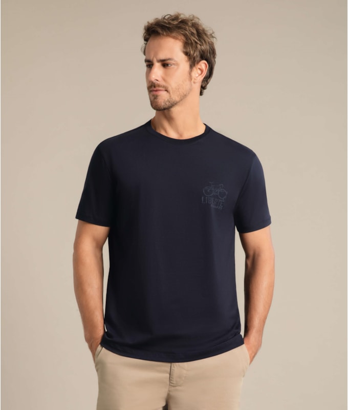 T-Shirt Pima Liberte Mc Dark Navy