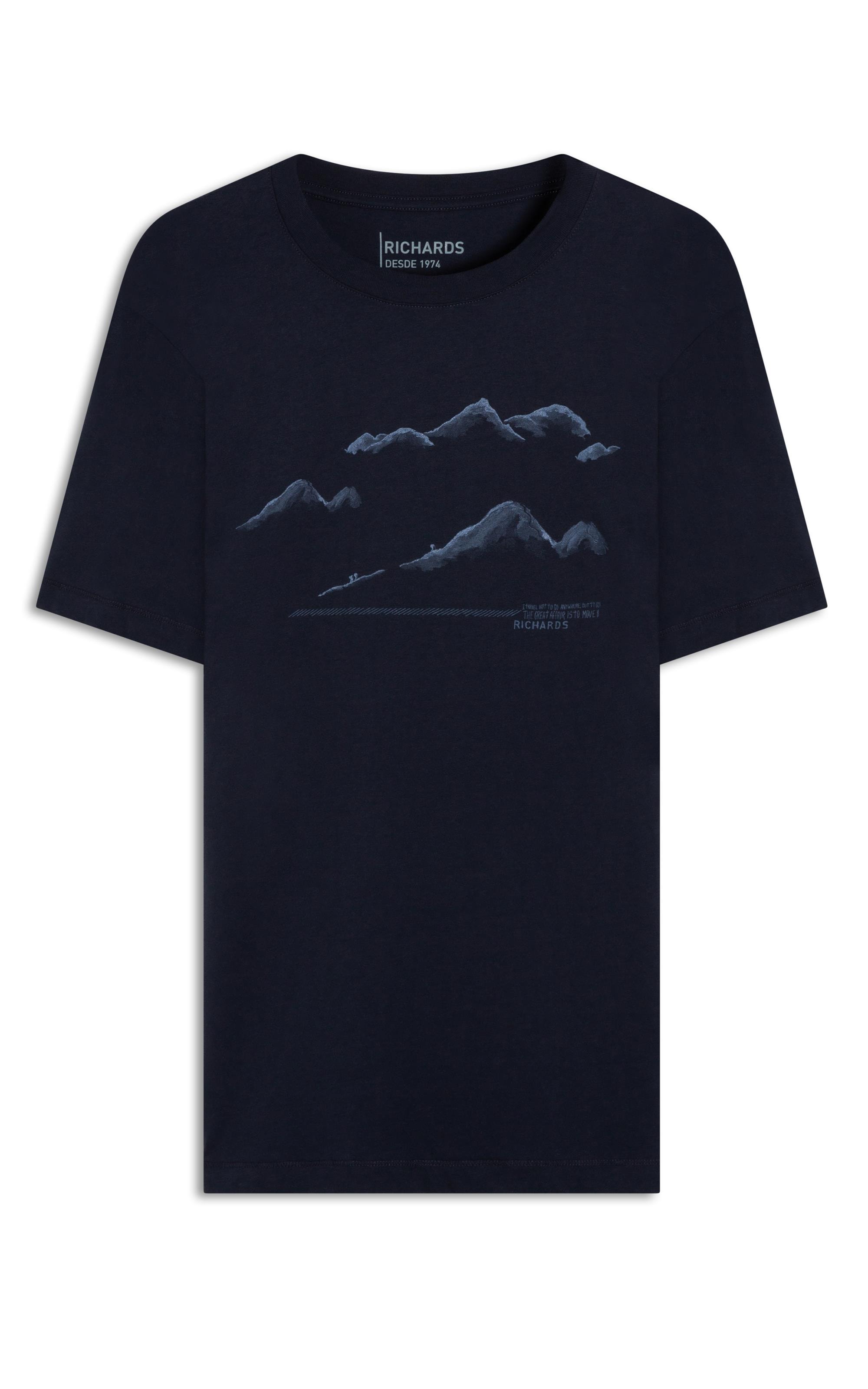  T-Shirt Pima Mountains Midnight Blue