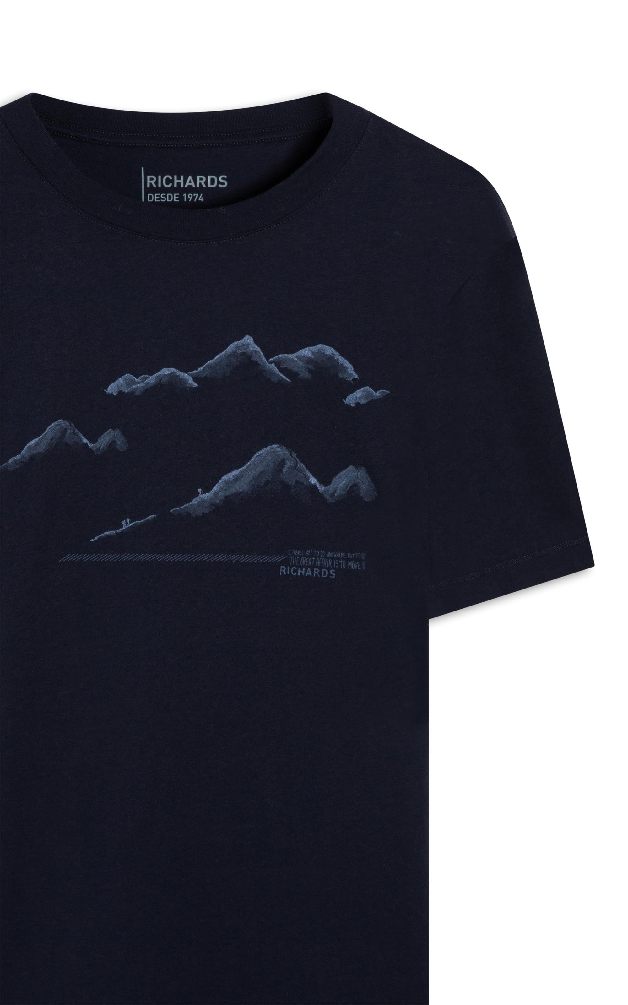  T-Shirt Pima Mountains Midnight Blue