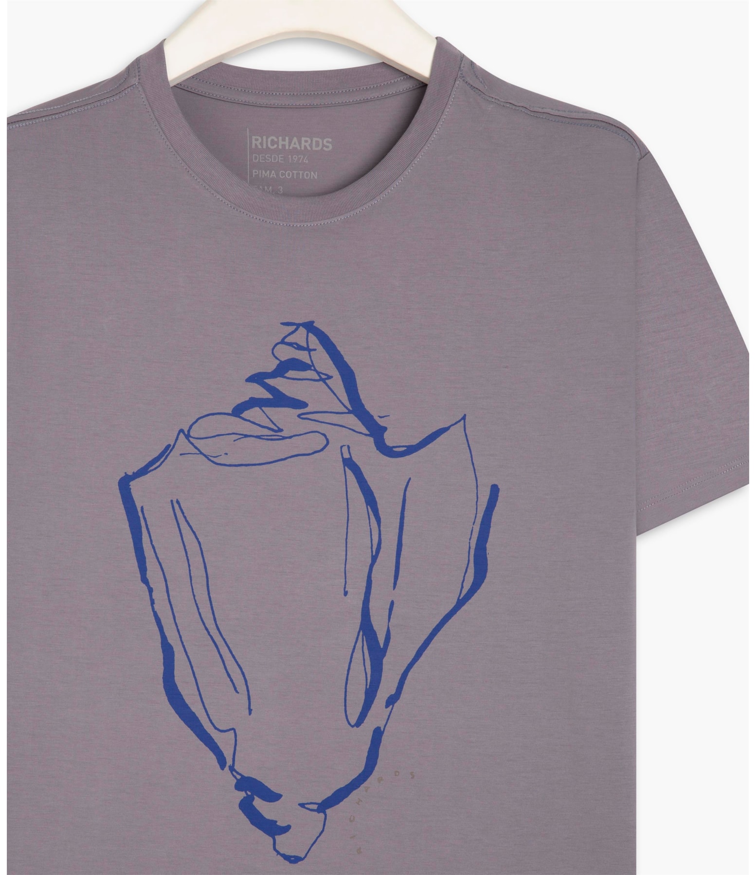  T-Shirt Pima Shell Mc Azul Chofer