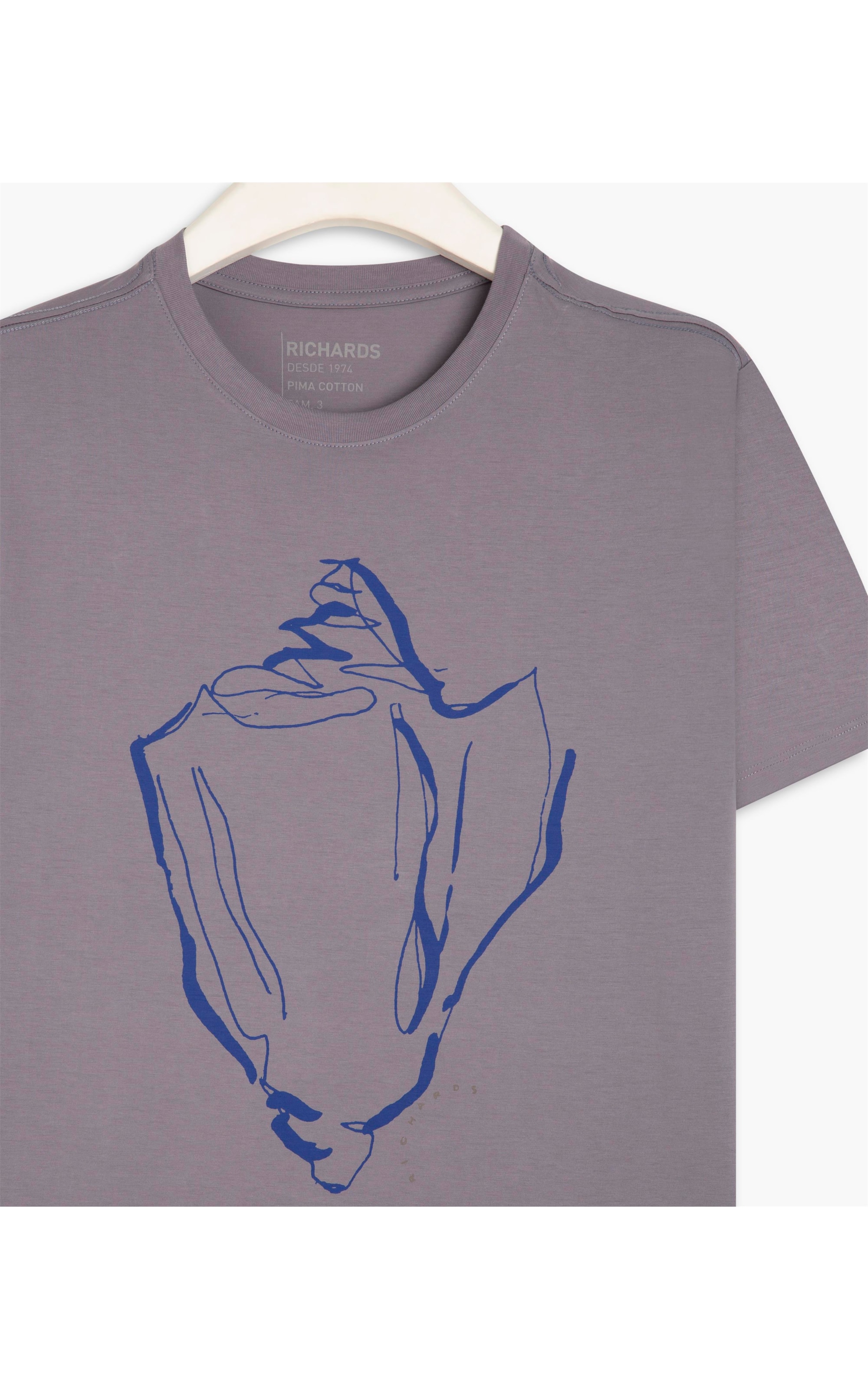  T-Shirt Pima Shell Mc Azul Chofer