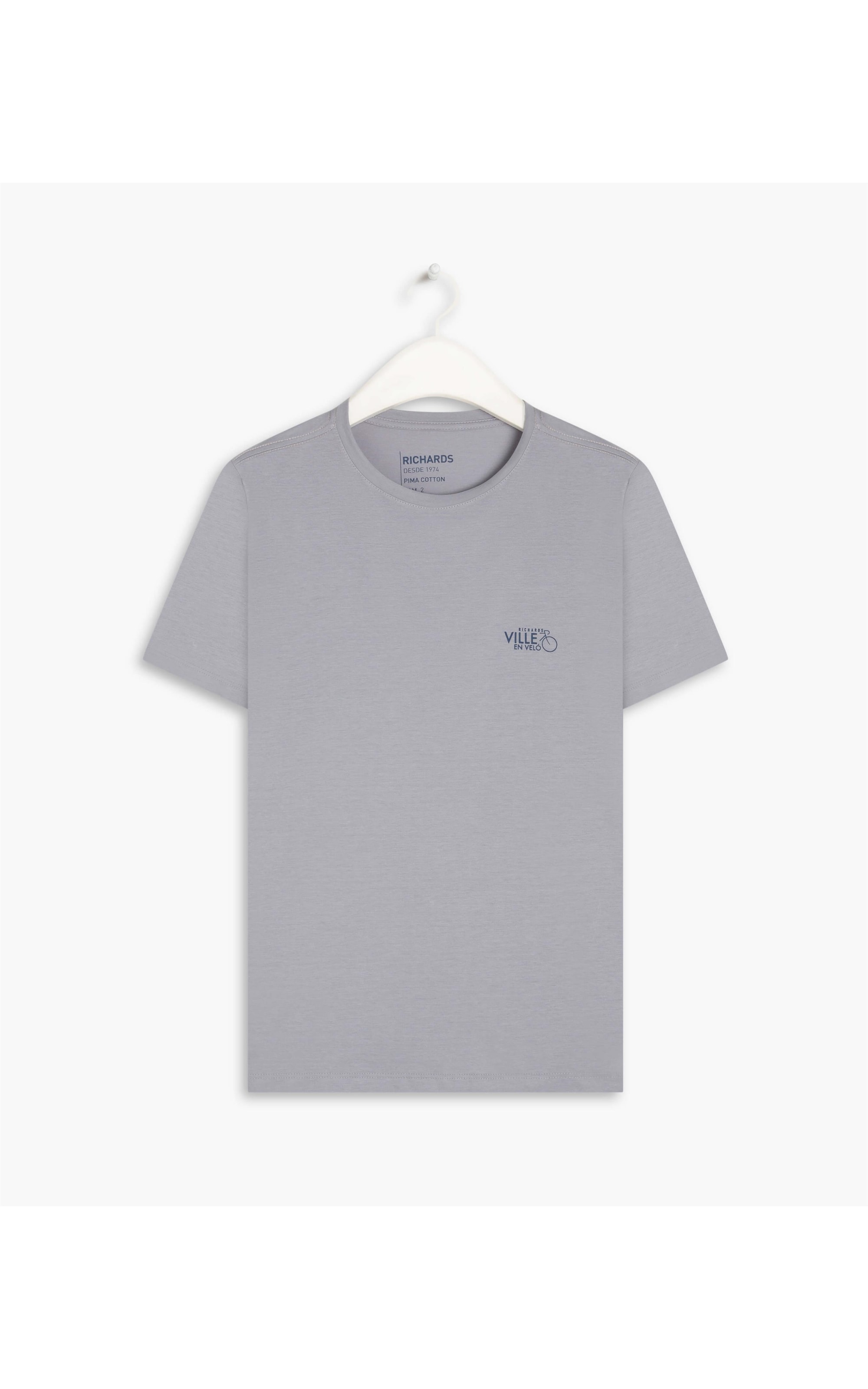 T-Shirt Pima Ville En Velo Mc Azul Chofer