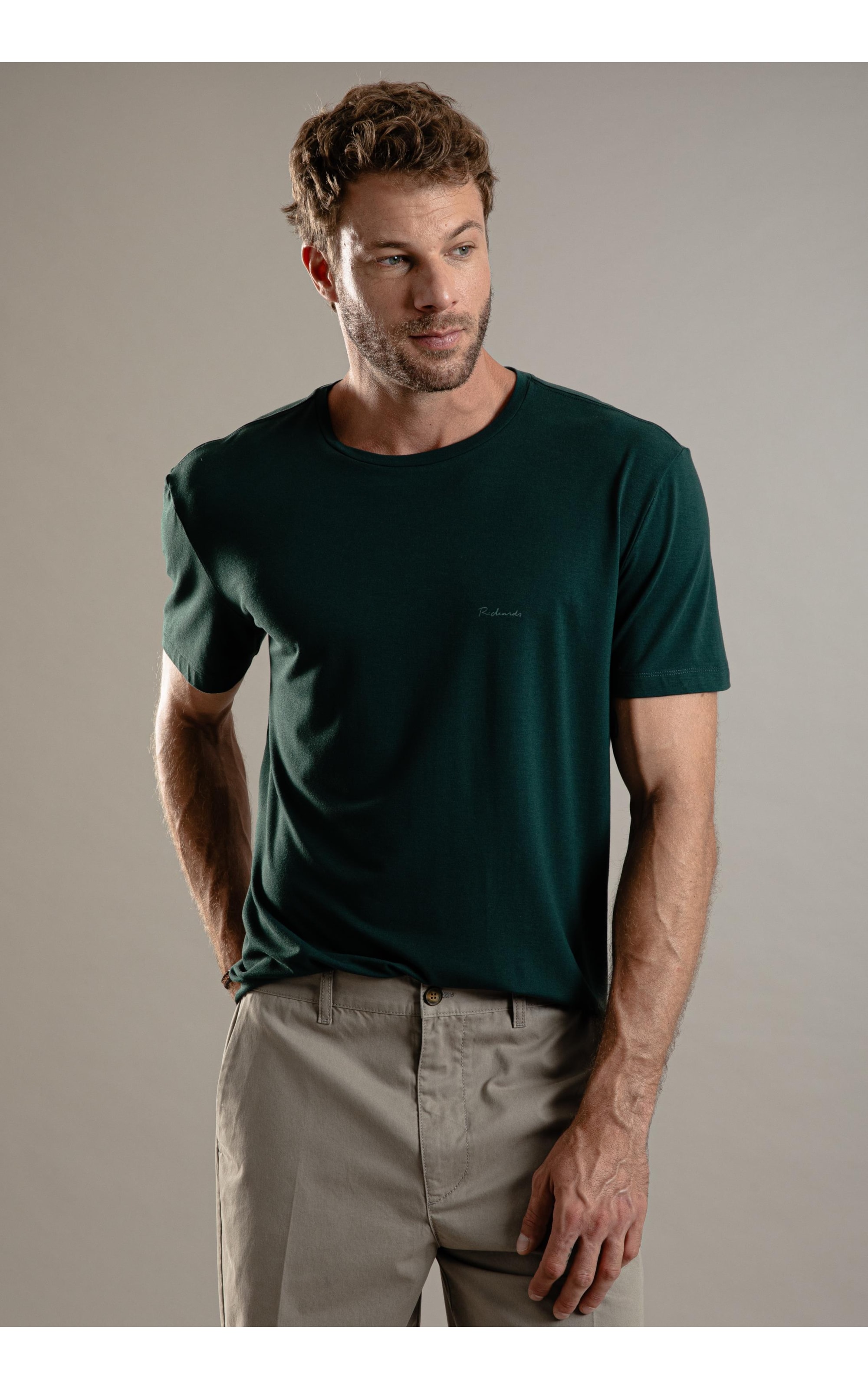 T-Shirt Piquet Flora Poliamida Verde Escuro