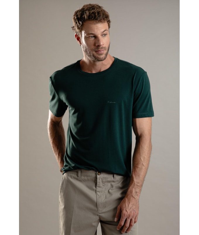 T-Shirt Piquet Flora Poliamida Verde Escuro