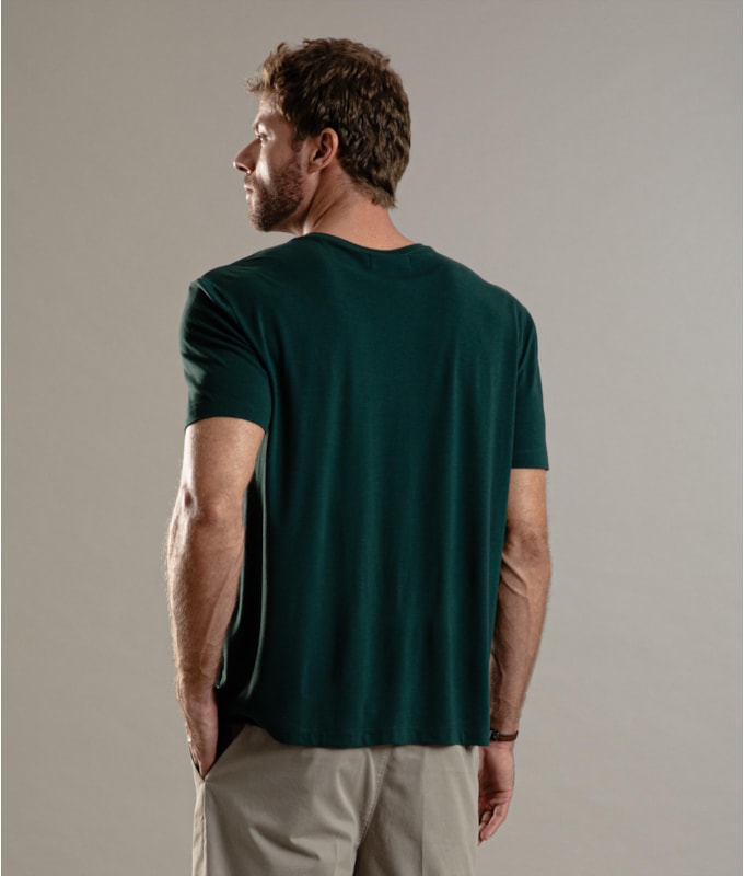 T-Shirt Piquet Flora Poliamida Verde Escuro