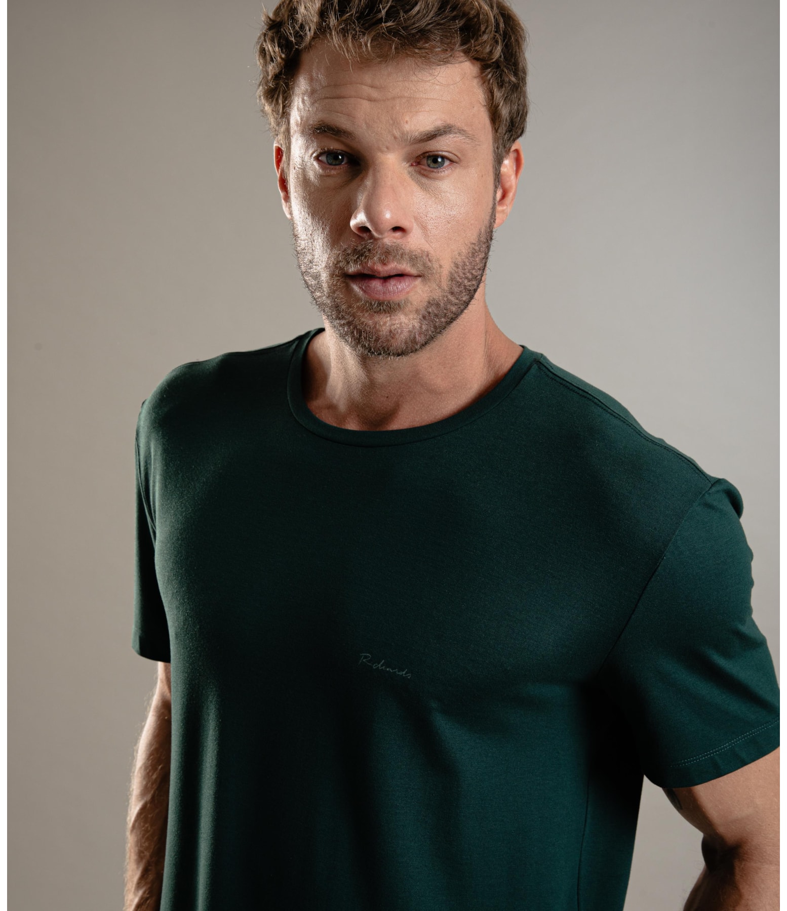 T-Shirt Piquet Flora Poliamida Verde Escuro