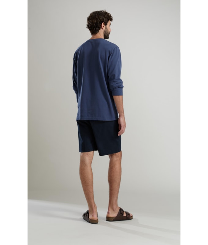 T-Shirt Piquet Gd Ml Basic Fit Dark Blue