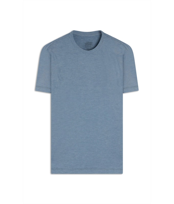 T-Shirt Piquet Juno Mc Basic Fit Azul Medio