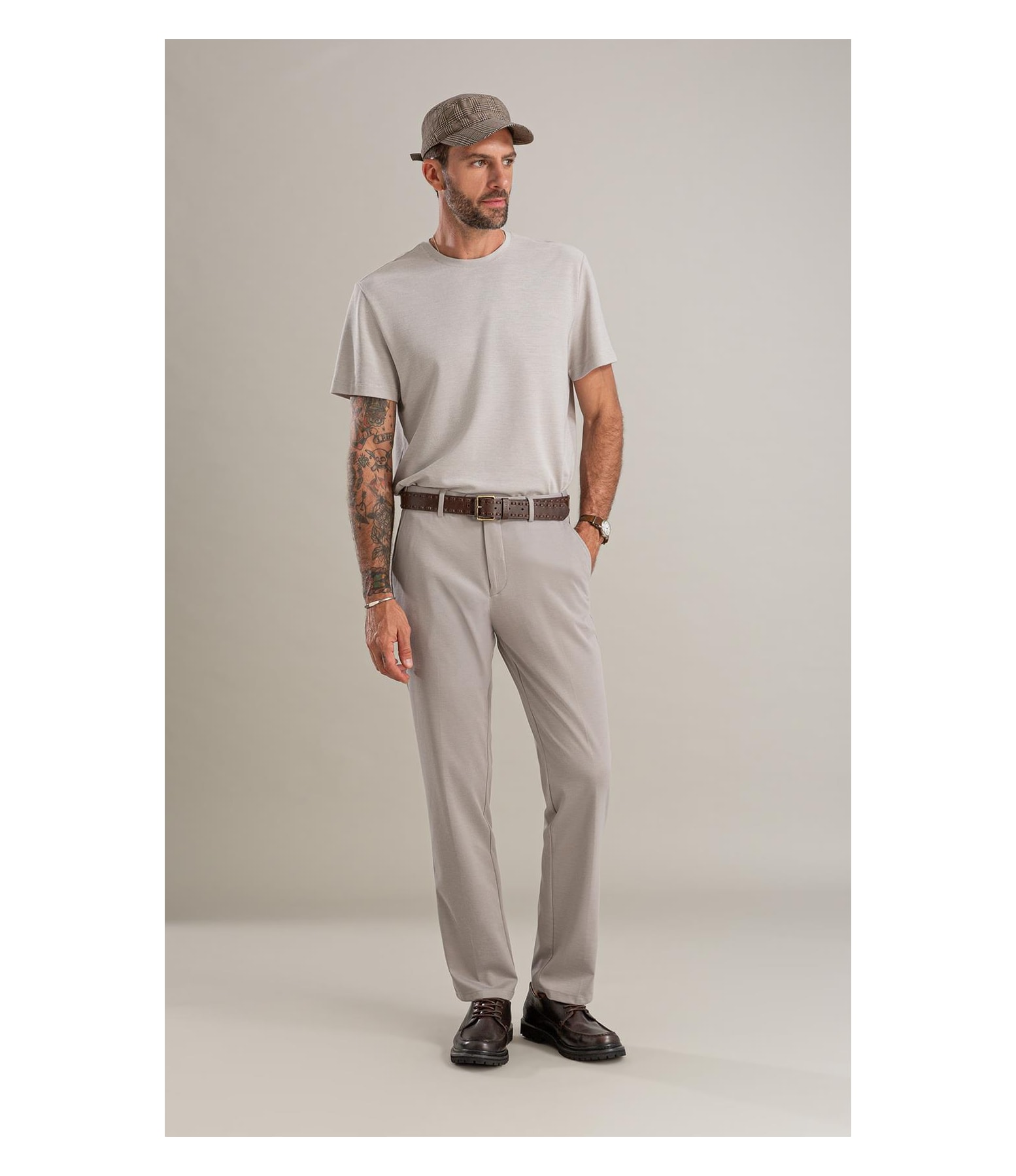 T-Shirt Piquet Juno Mc Basic Fit Prata