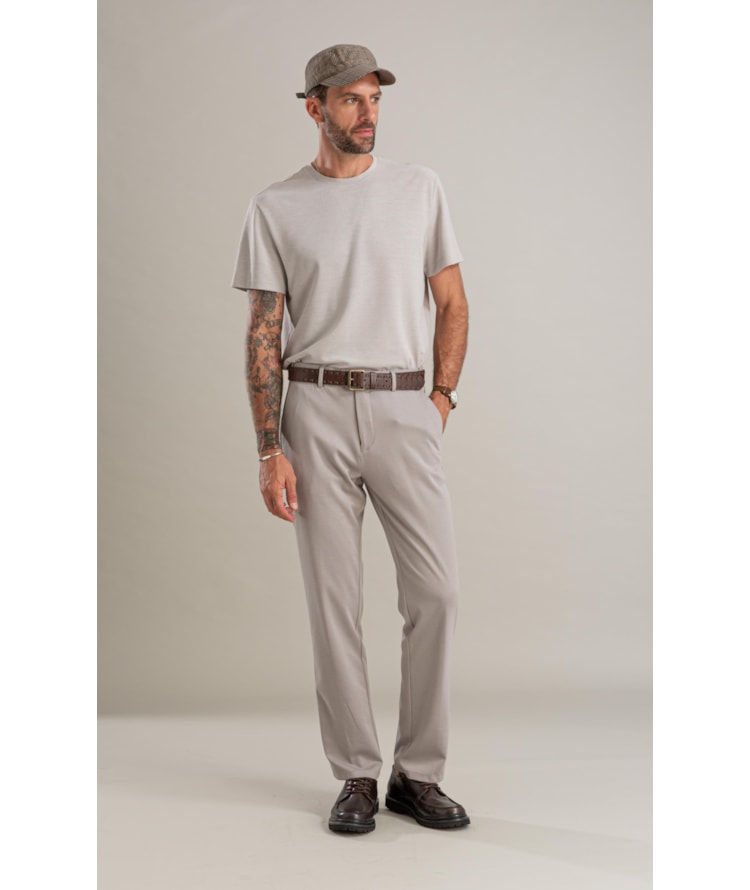 T-Shirt Piquet Juno Mc Basic Fit Prata