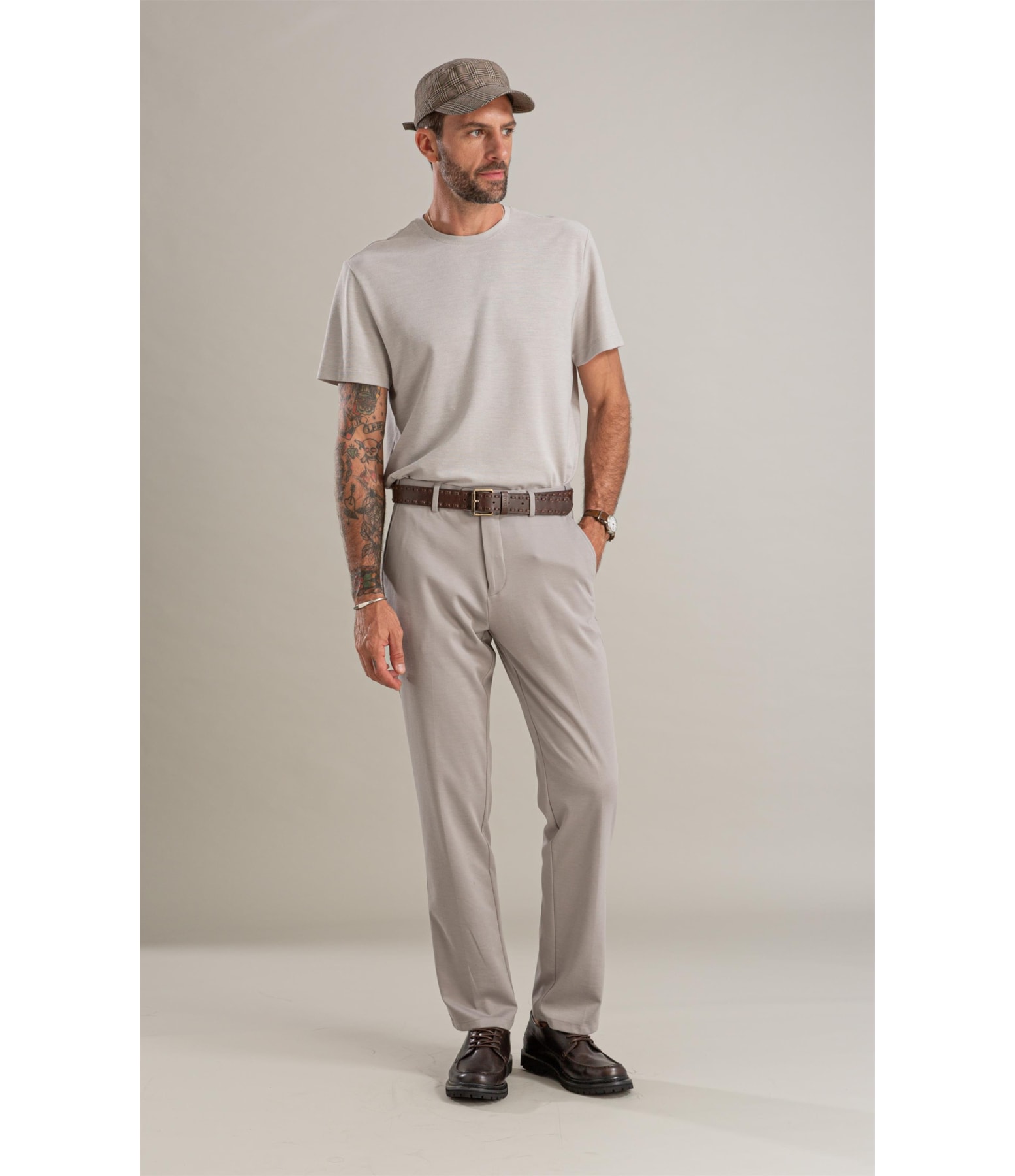 T-Shirt Piquet Juno Mc Basic Fit Prata