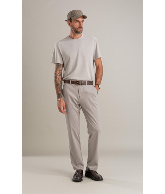 T-Shirt Piquet Juno Mc Basic Fit Prata
