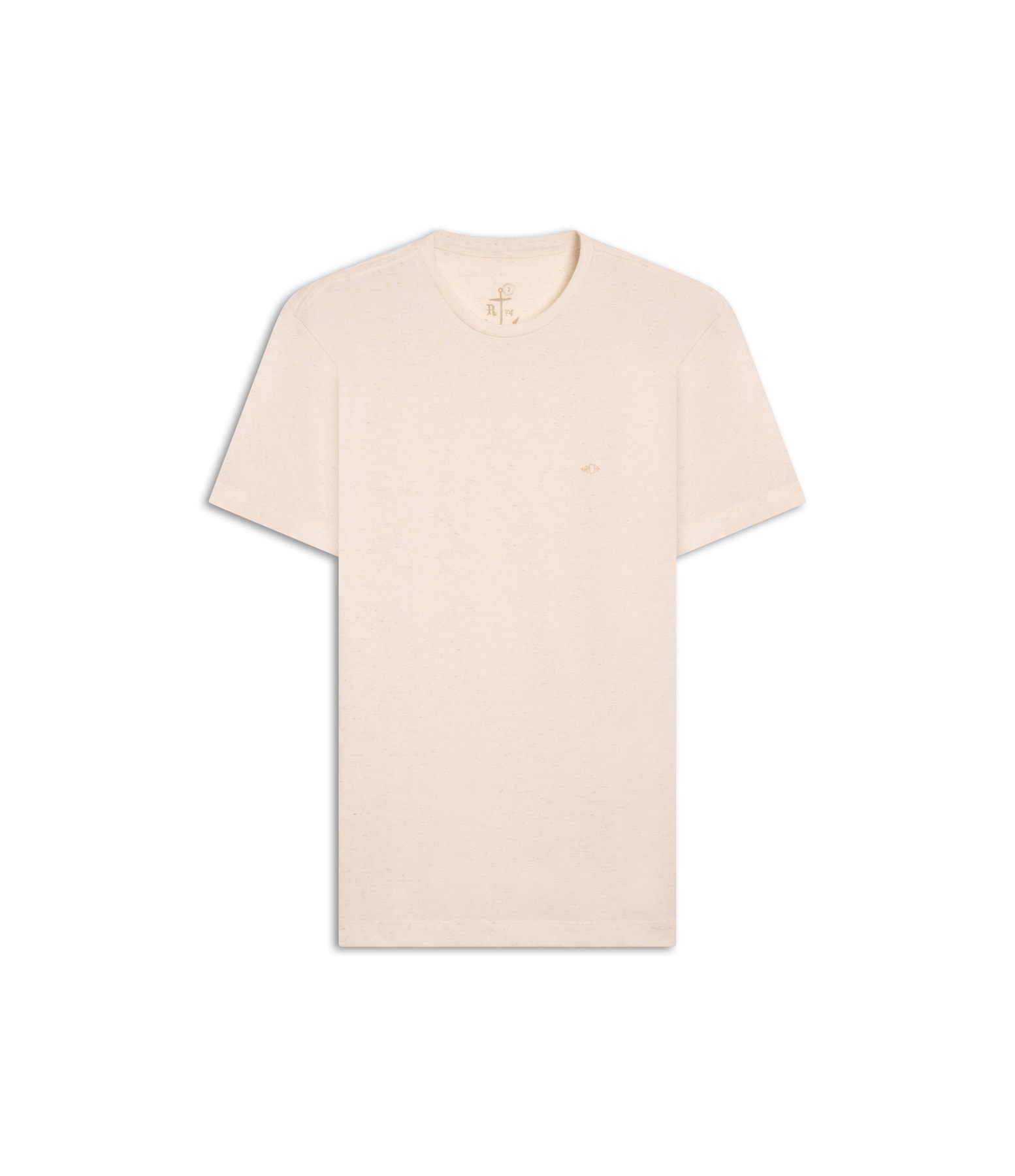 T-Shirt Piquet Linen  Basic Fit Natural