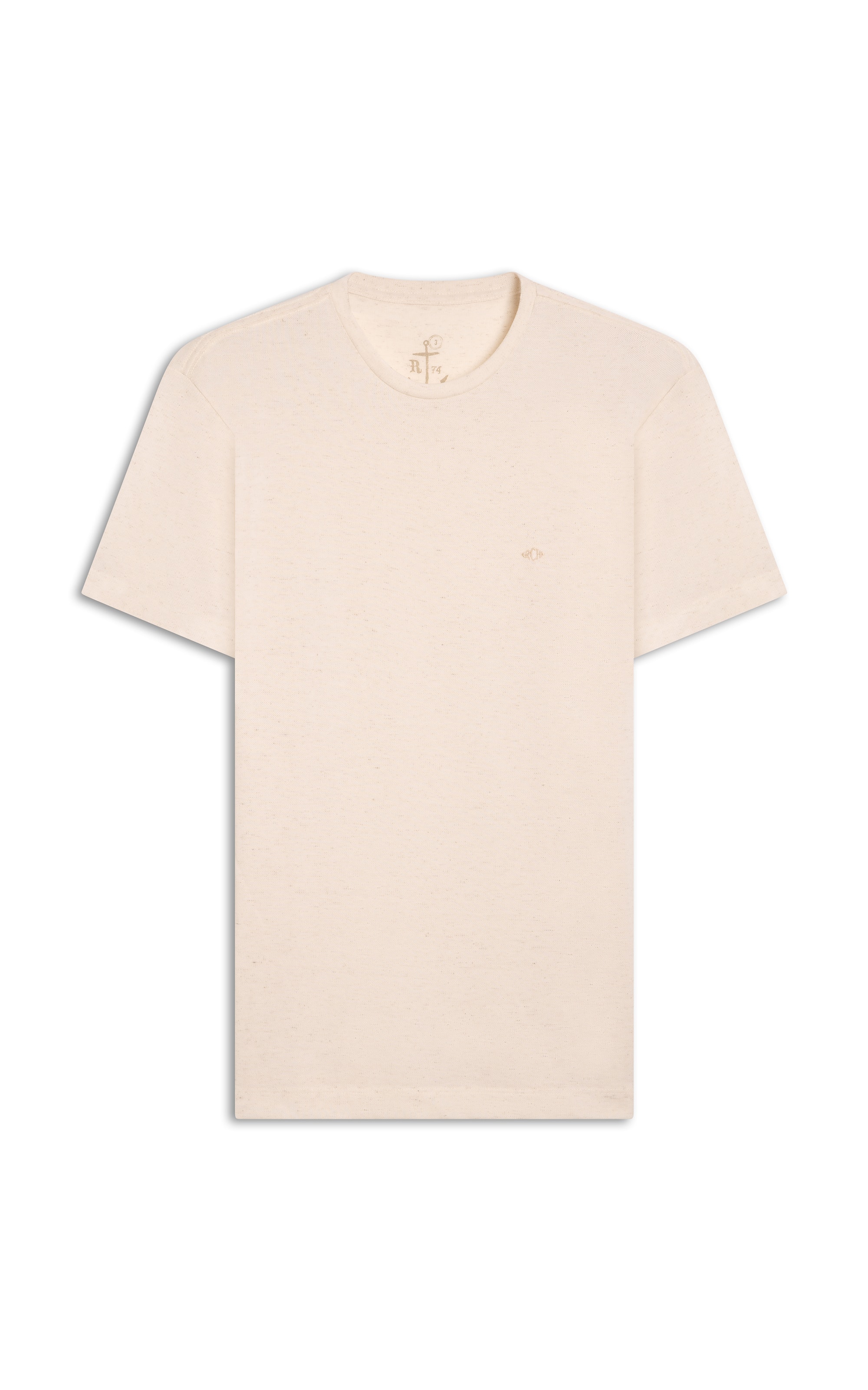T-Shirt Piquet Linen  Basic Fit Natural