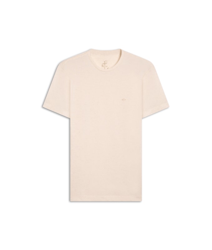 T-Shirt Piquet Linen  Basic Fit Natural