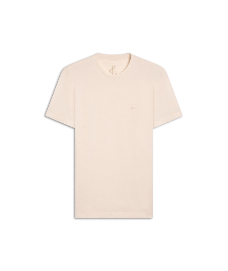 T-Shirt Piquet Linen  Basic Fit Natural