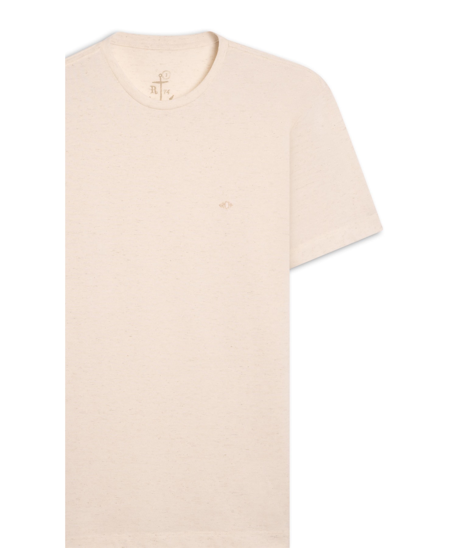 T-Shirt Piquet Linen  Basic Fit Natural