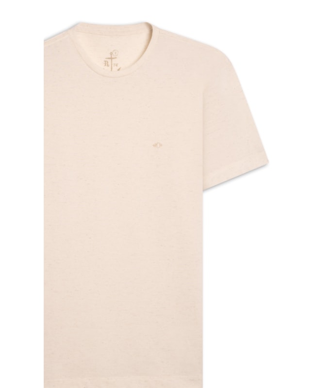 T-Shirt Piquet Linen  Basic Fit Natural