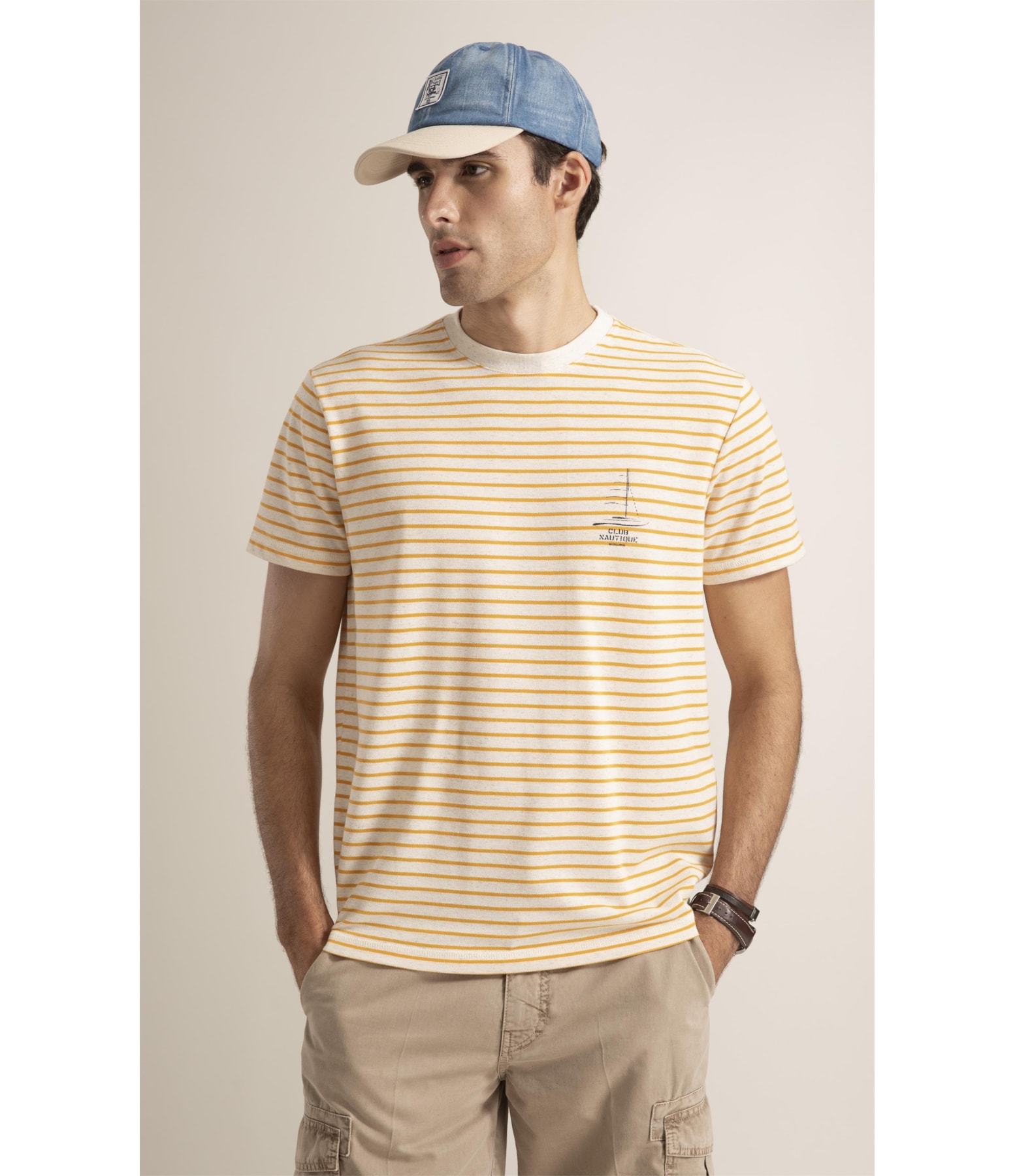 T-Shirt Piquet Linen   Est Amarelo