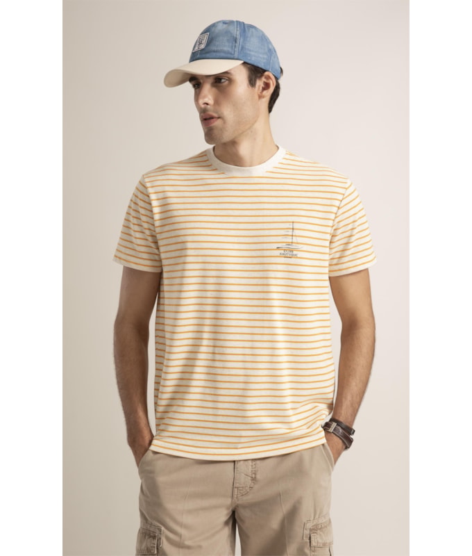 T-Shirt Piquet Linen   Est Amarelo