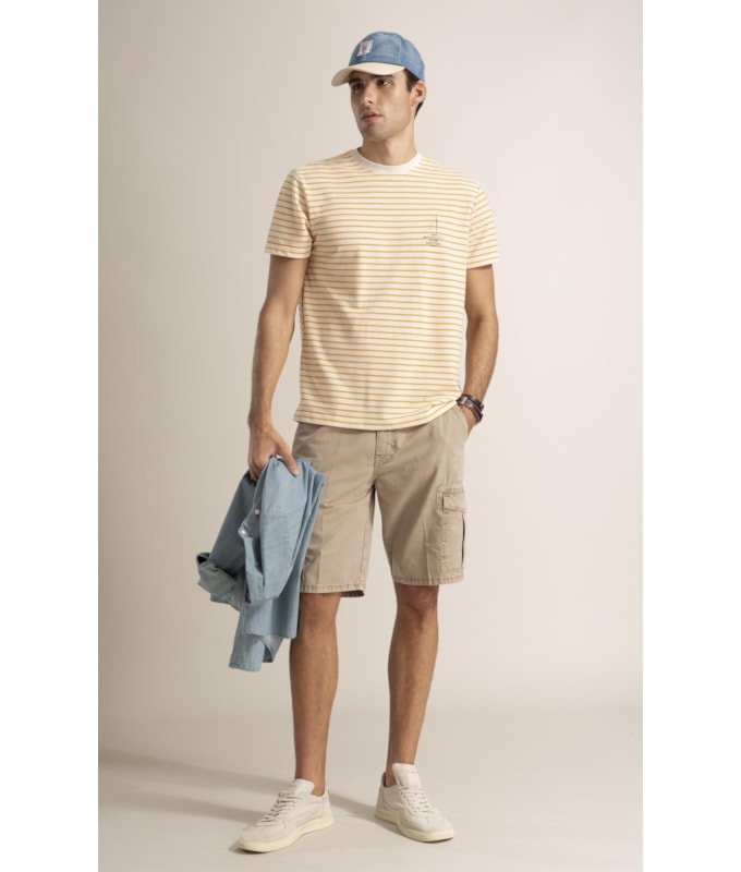 T-Shirt Piquet Linen   Est Amarelo