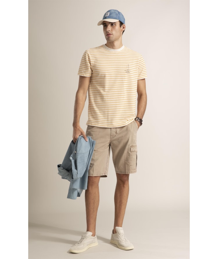 T-Shirt Piquet Linen   Est Amarelo
