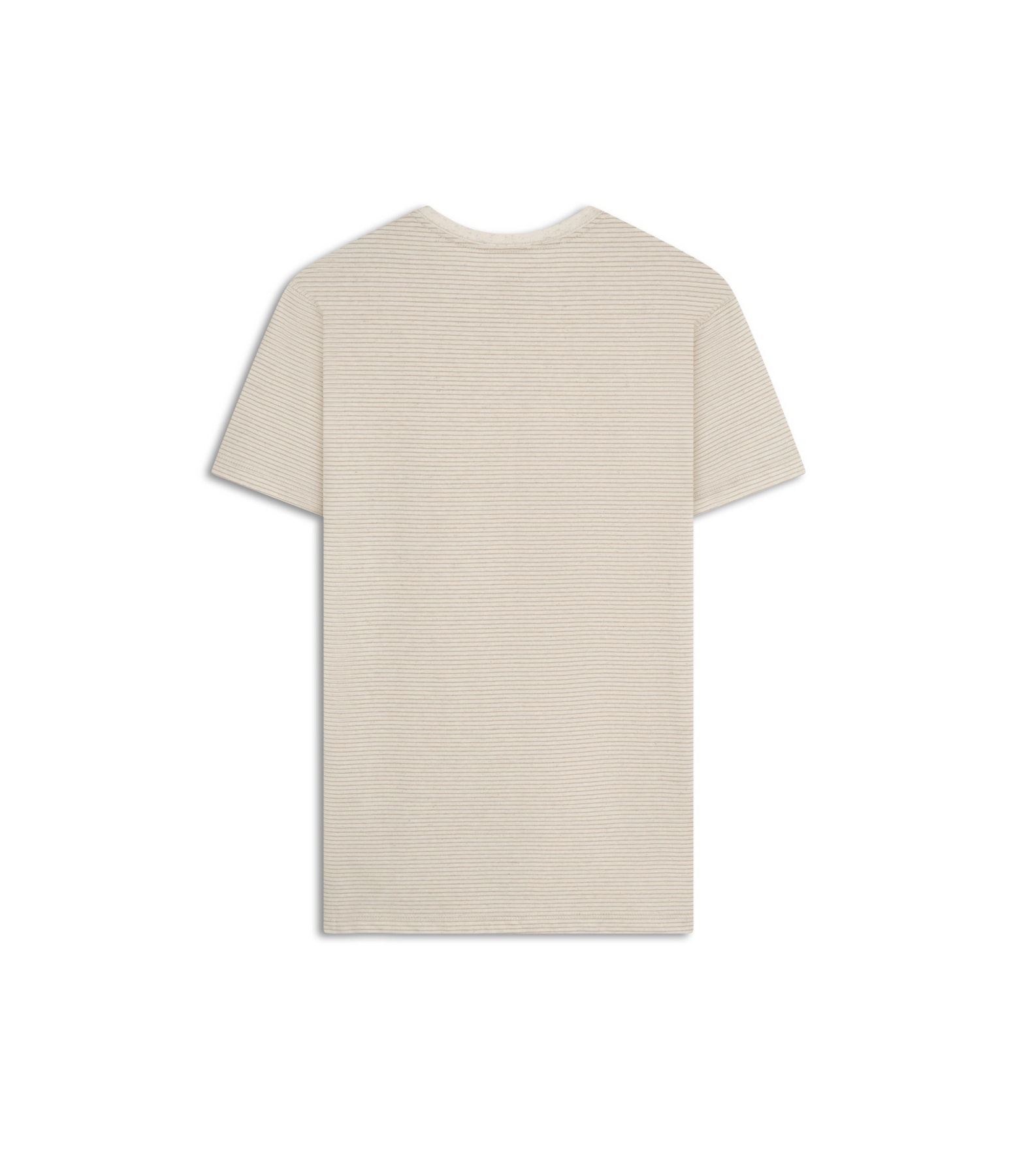 T-Shirt Piquet Linen Listrado Bf Caqui