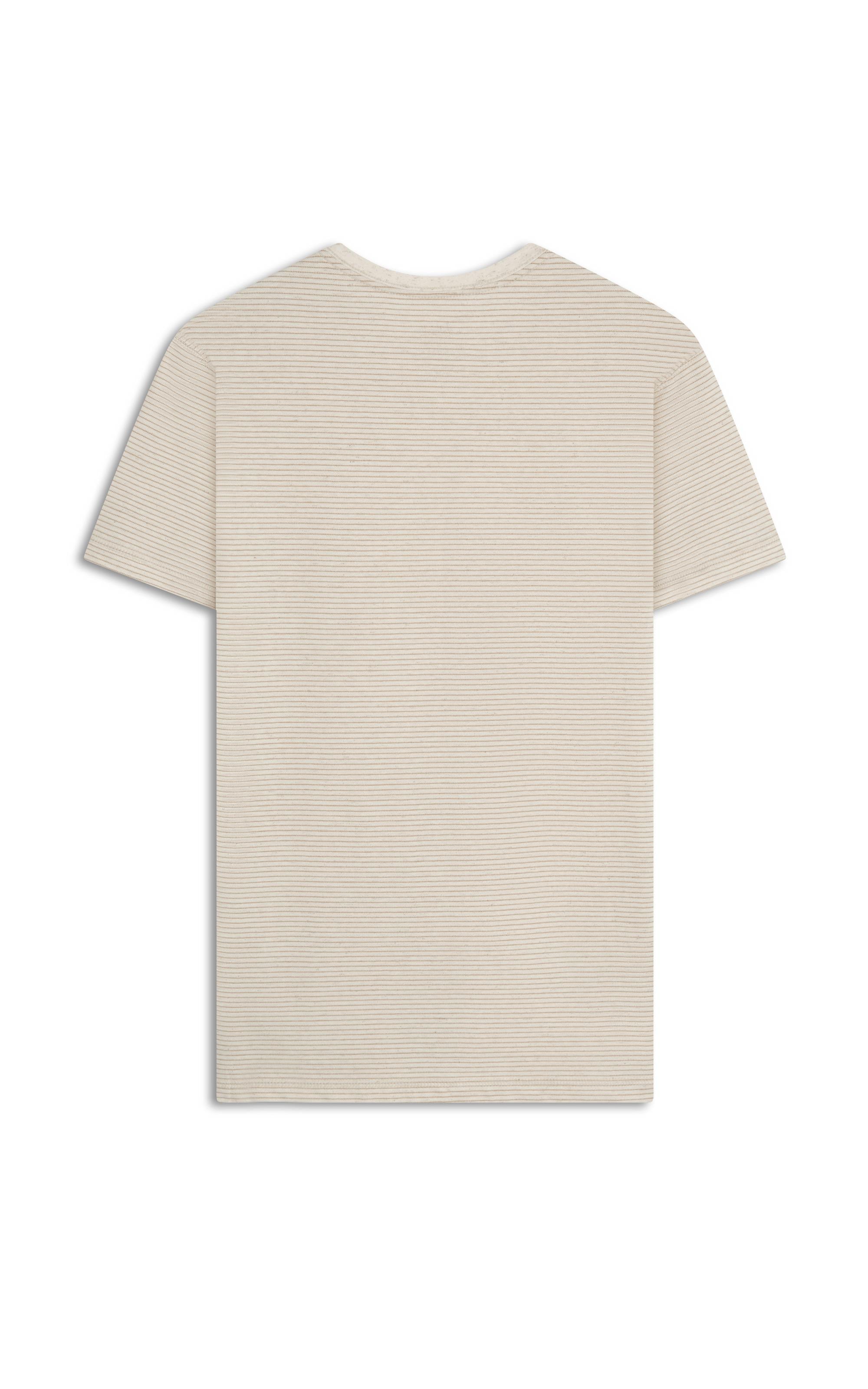 T-Shirt Piquet Linen Listrado Bf Caqui