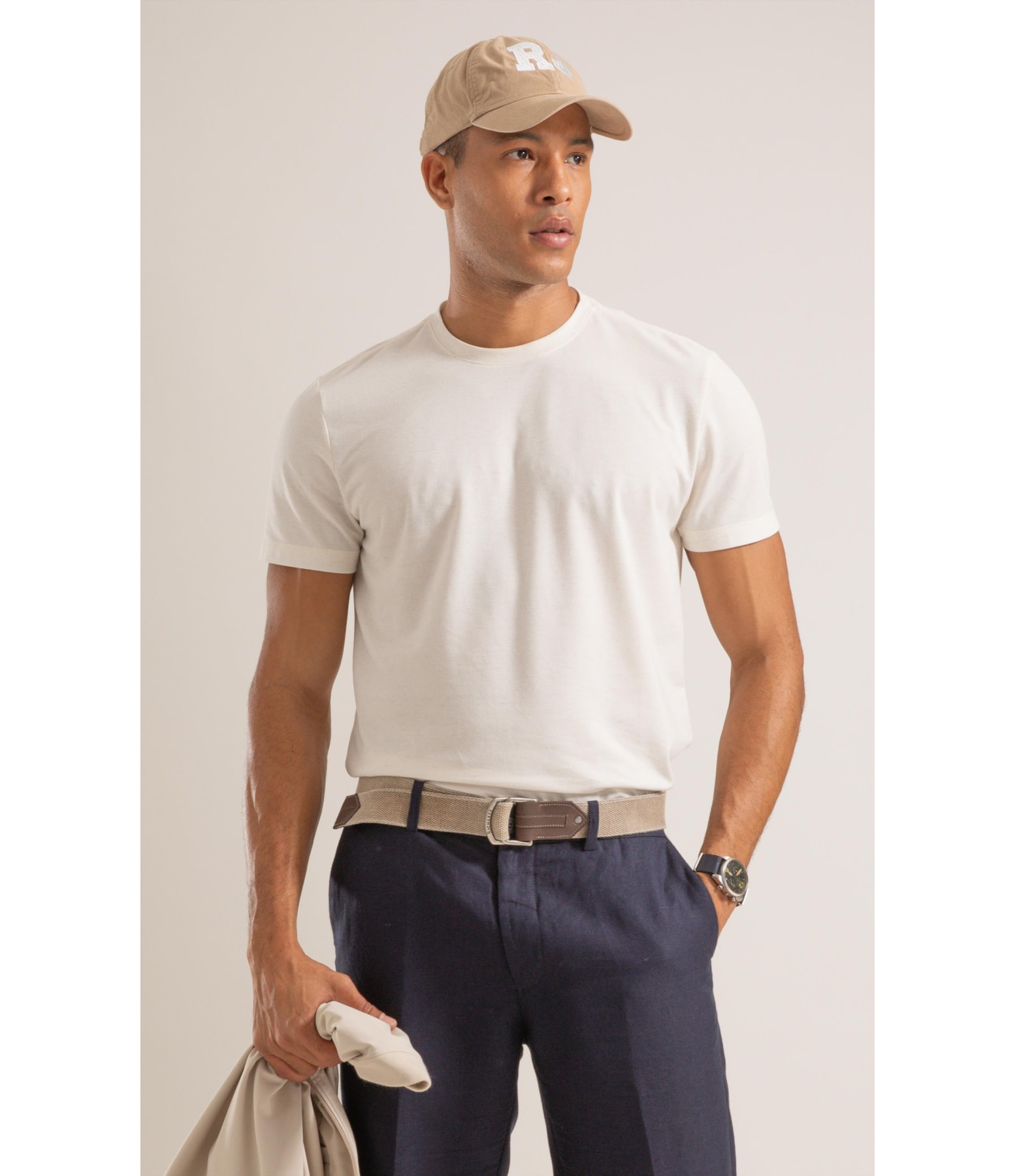 T-Shirt Piquet Linen Premium Natural