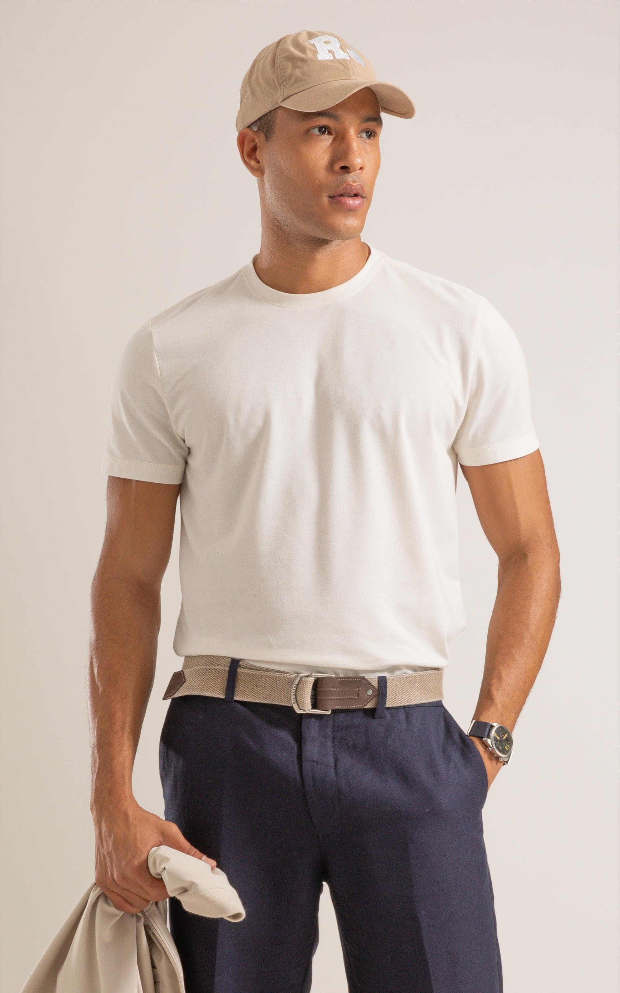 T-Shirt Piquet Linen Premium Natural