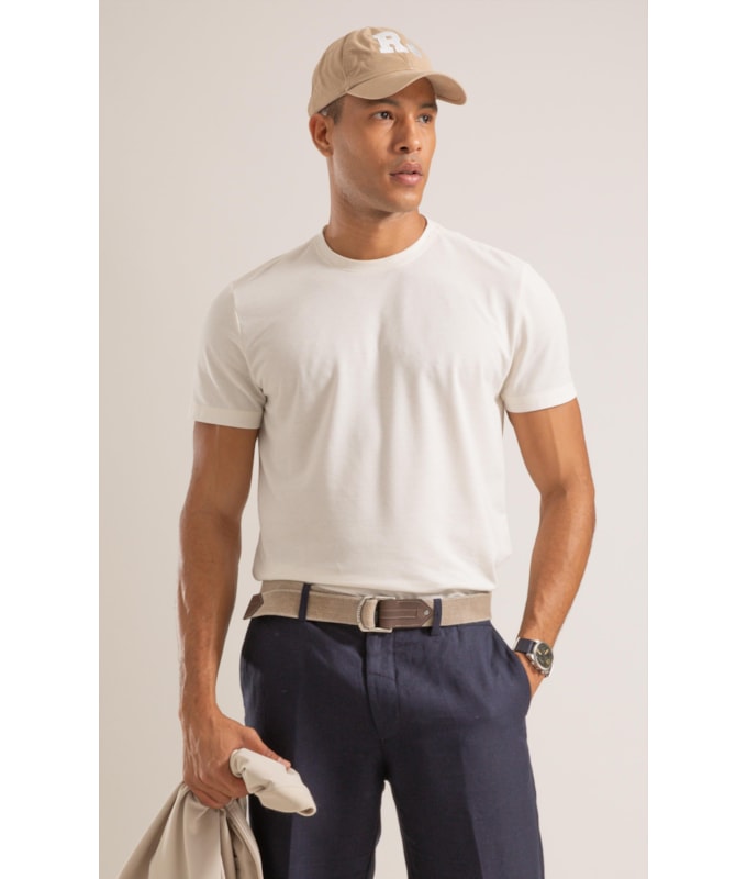 T-Shirt Piquet Linen Premium Natural