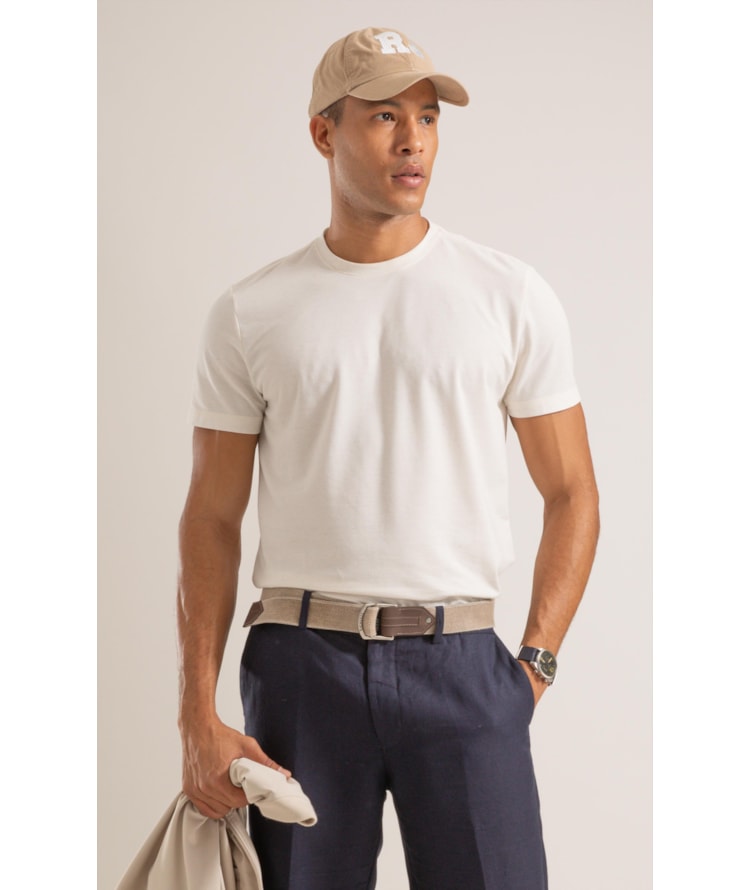 T-Shirt Piquet Linen Premium Natural
