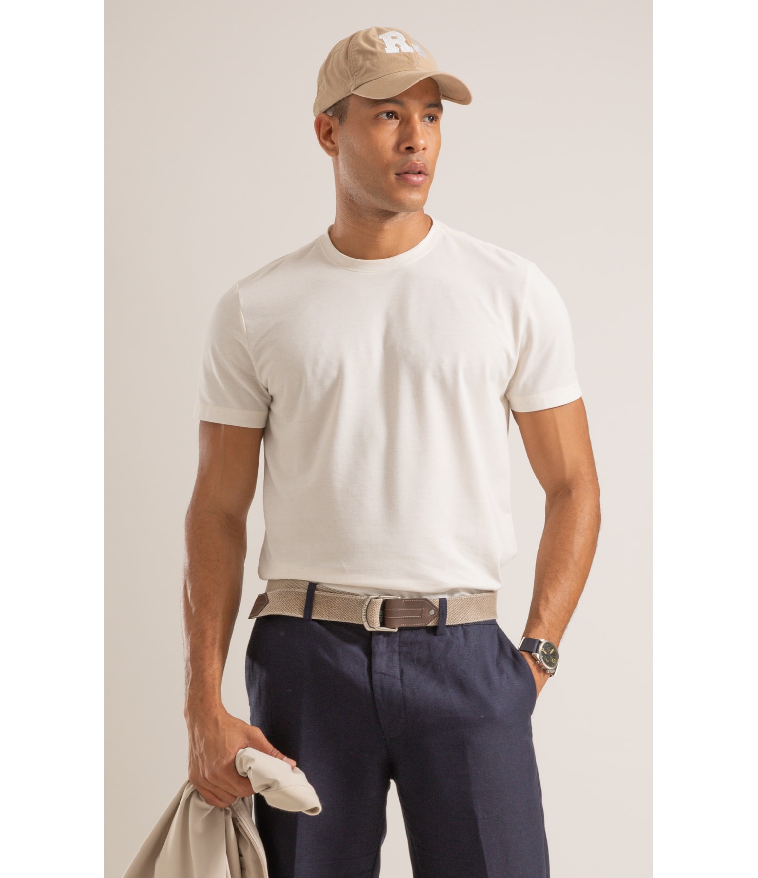T-Shirt Piquet Linen Premium Natural