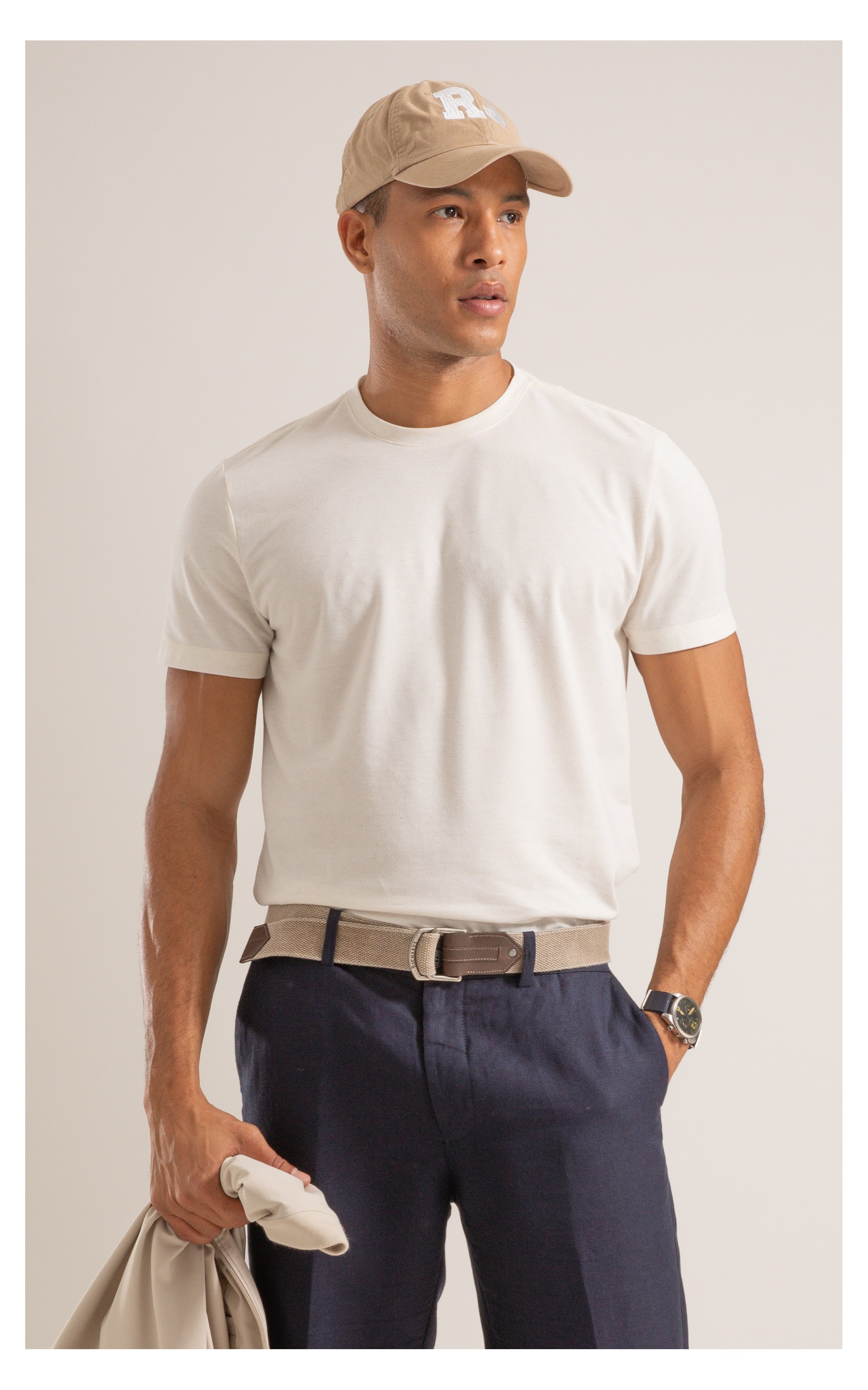 T-Shirt Piquet Linen Premium Natural