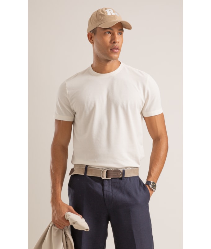 T-Shirt Piquet Linen Premium Natural