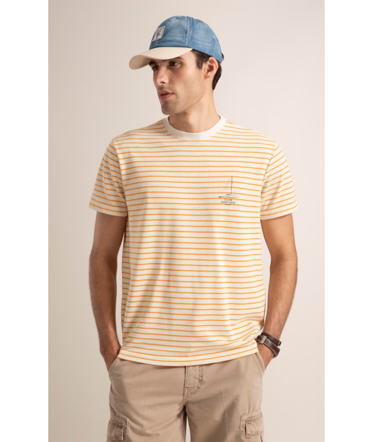 T-Shirt Piquet Linho Blend Amarelo