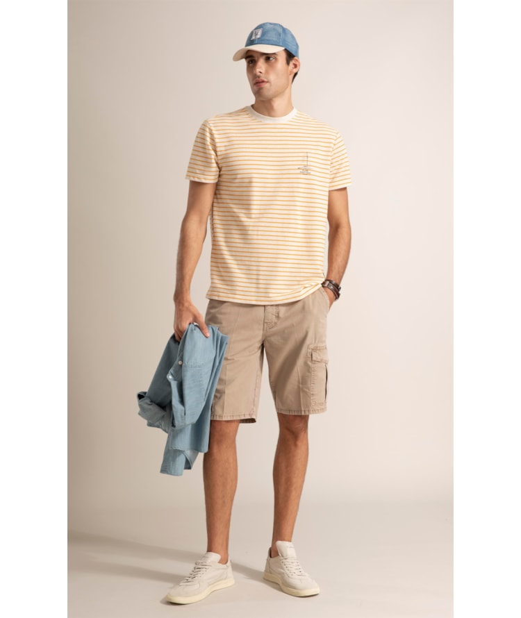 T-Shirt Piquet Linho Blend Amarelo