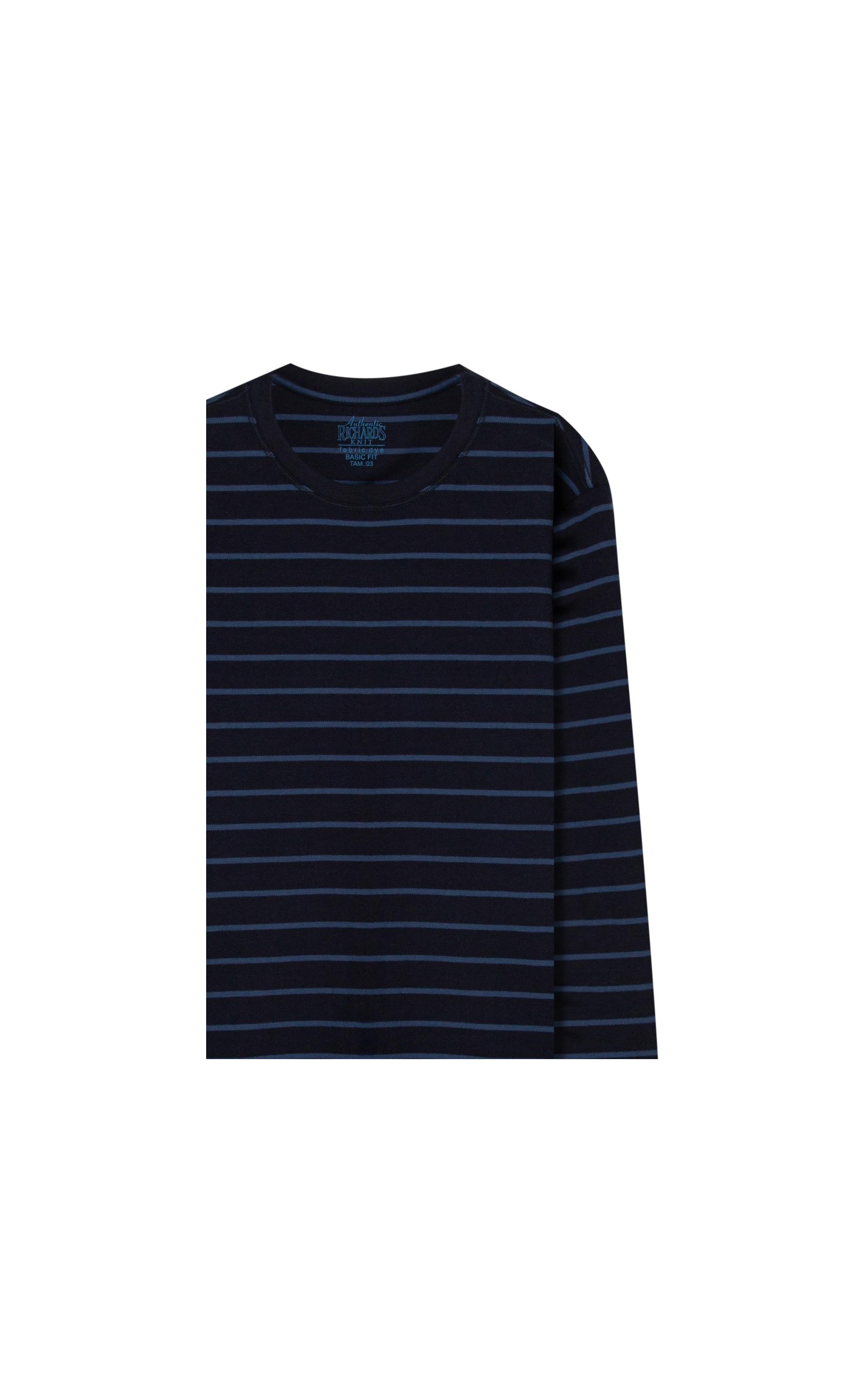 T-Shirt Piquet Listrado Marinho