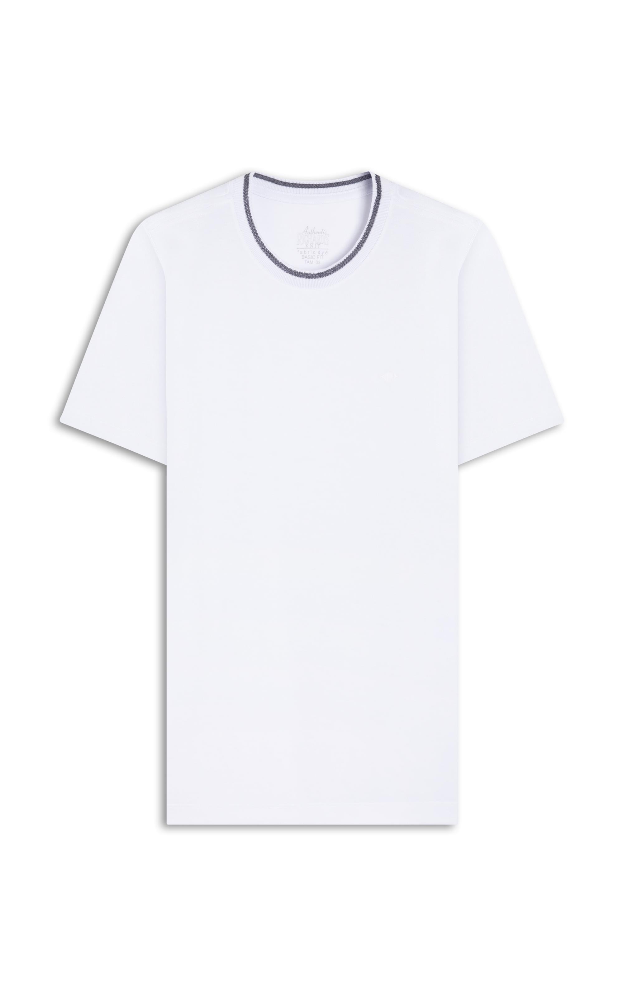 T-Shirt Piquet Polyvisco Gola Friso Bf Branco