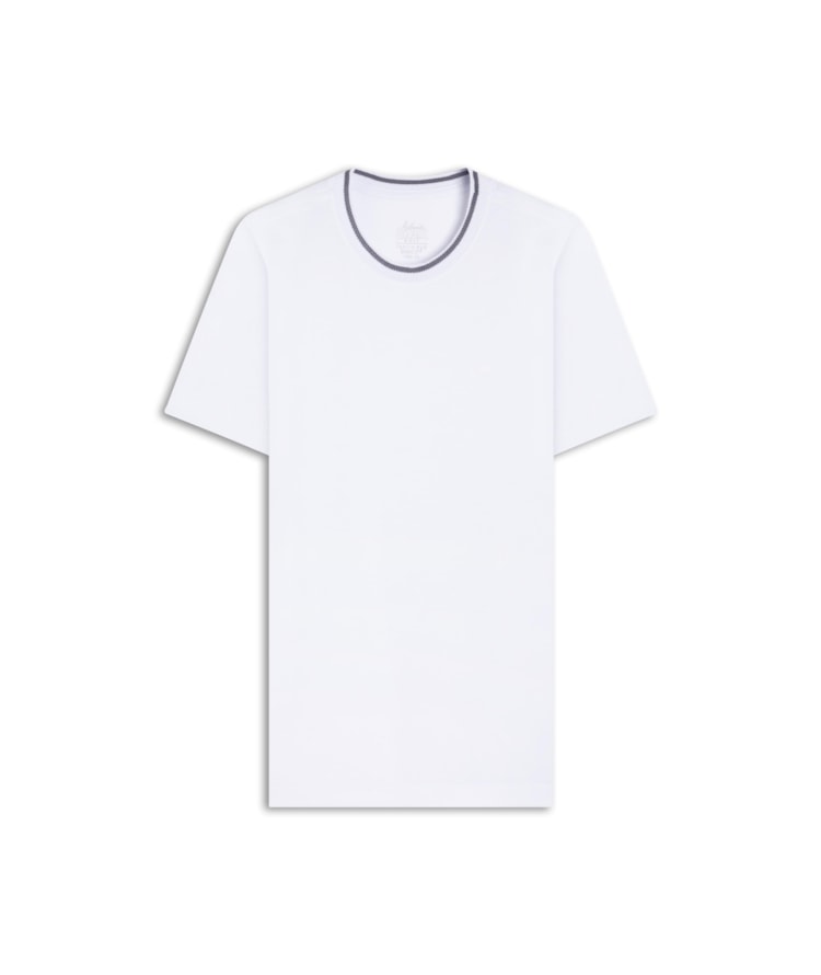 T-Shirt Piquet Polyvisco Gola Friso Bf Branco