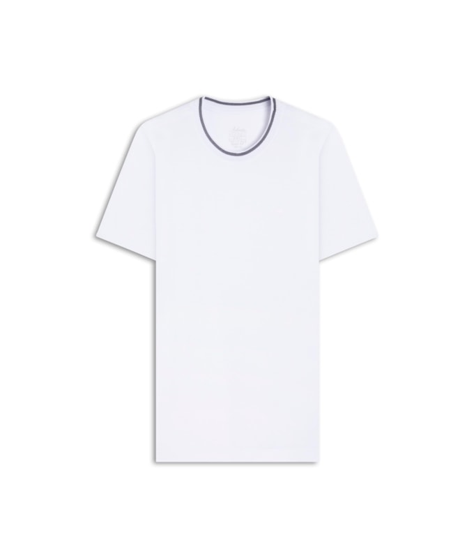 T-Shirt Piquet Polyvisco Gola Friso Bf Branco