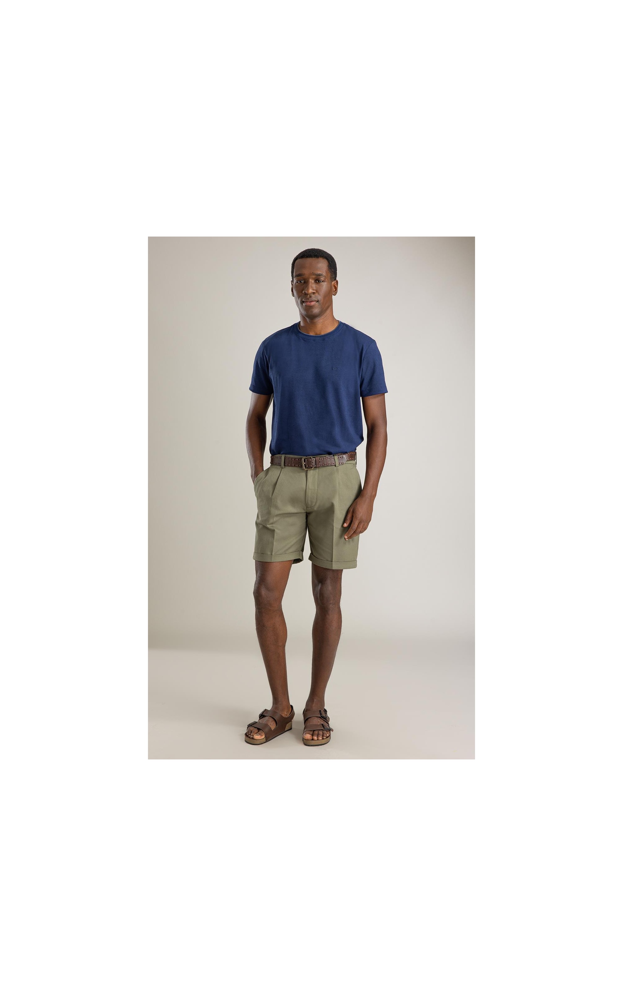 T-Shirt Piquet Polyvisco Gola Friso Bf Marinho