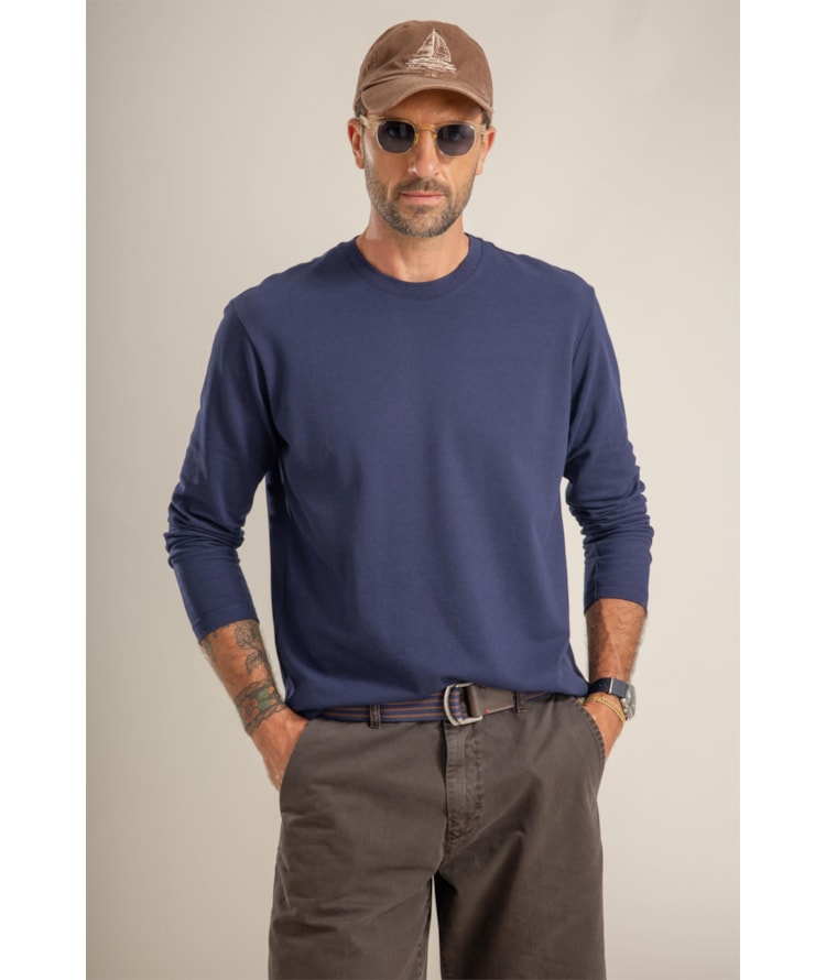 T-Shirt Piquet Polyviscose Ml Dark Navy