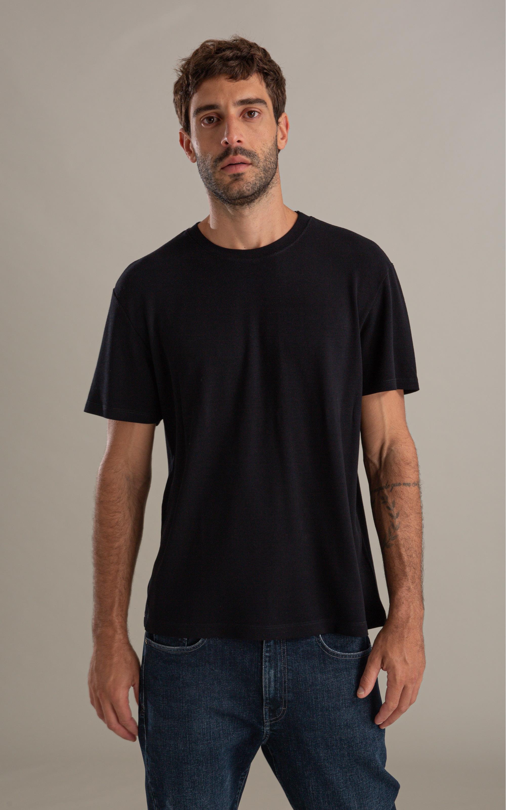 T-Shirt Piquet Reims Mc Bf Preto