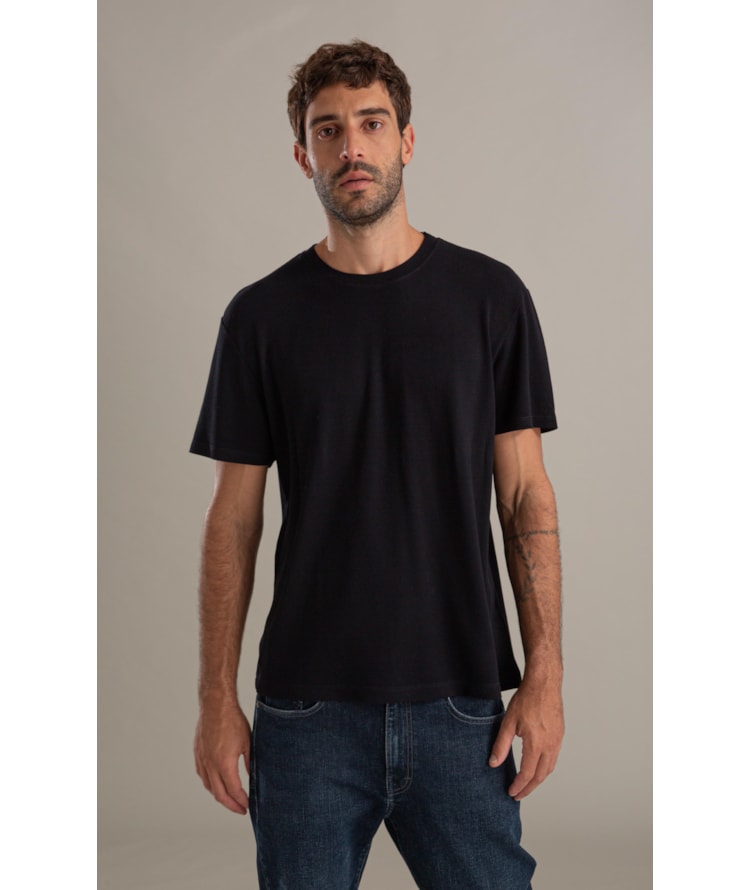 T-Shirt Piquet Reims Mc Bf Preto