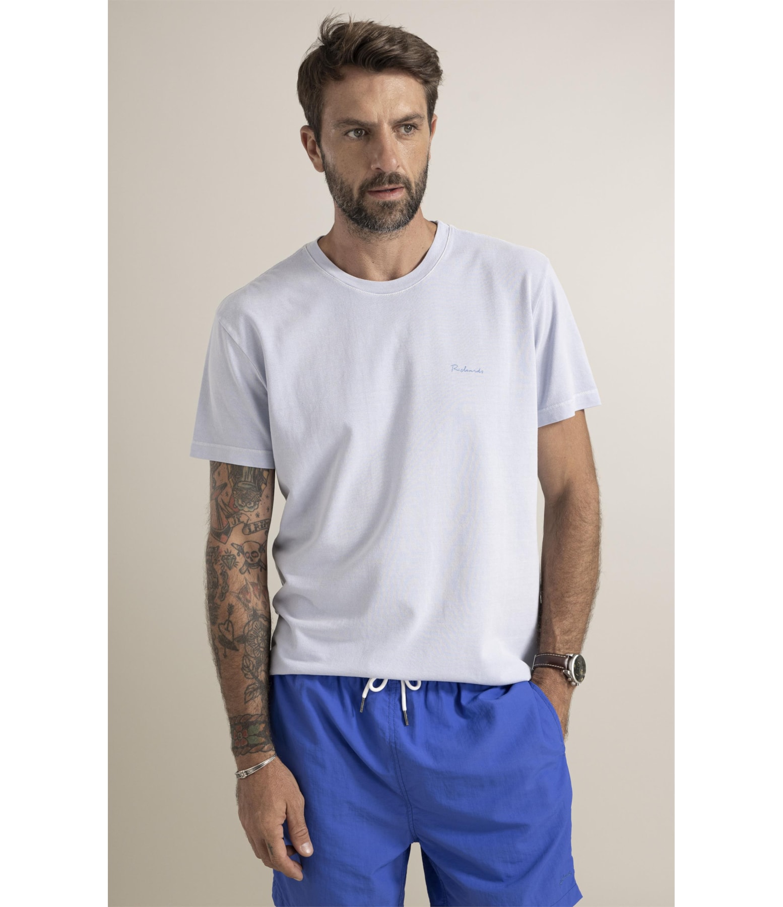 T-Shirt Piquet Washed Azul Claro