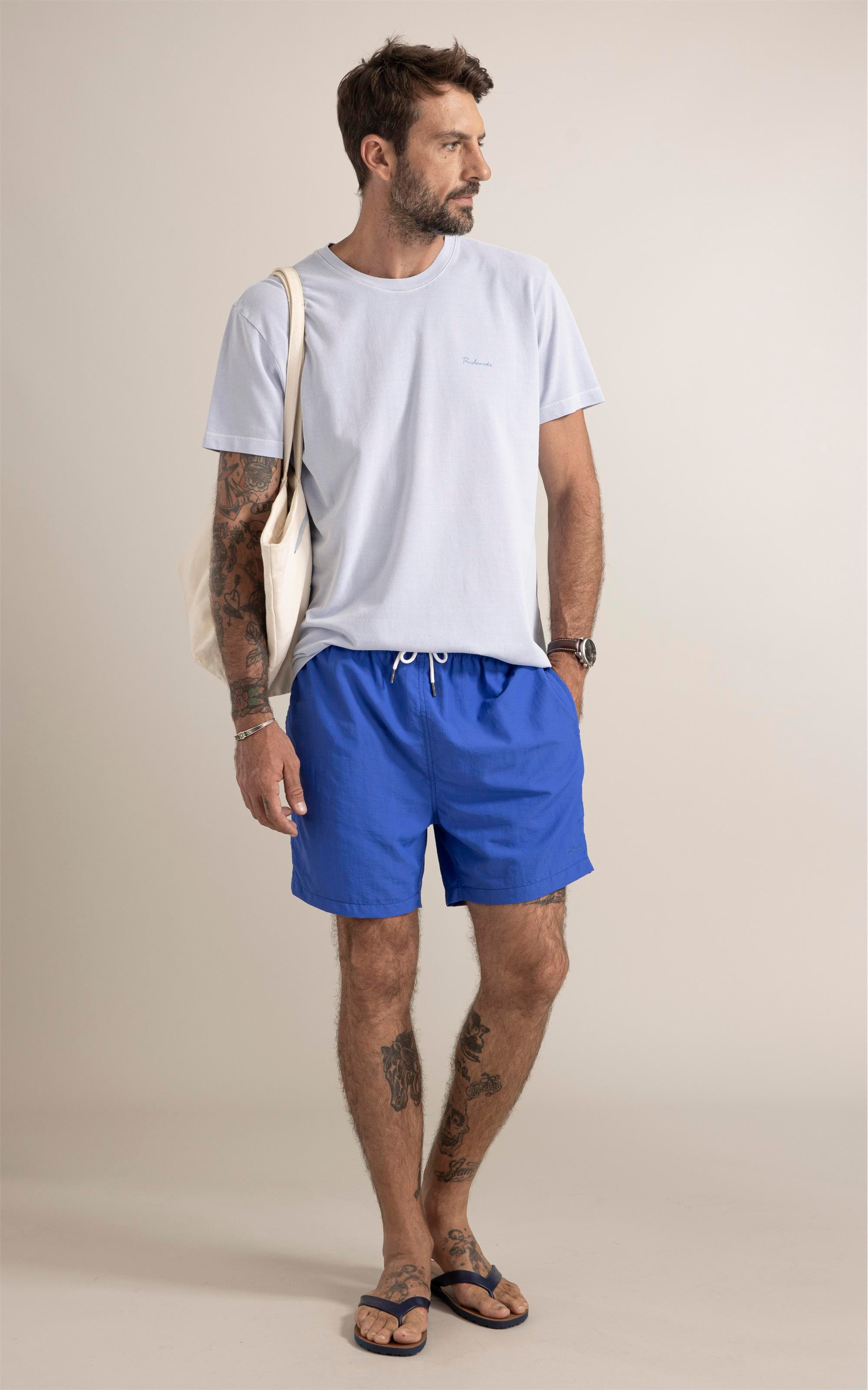 T-Shirt Piquet Washed Azul Claro