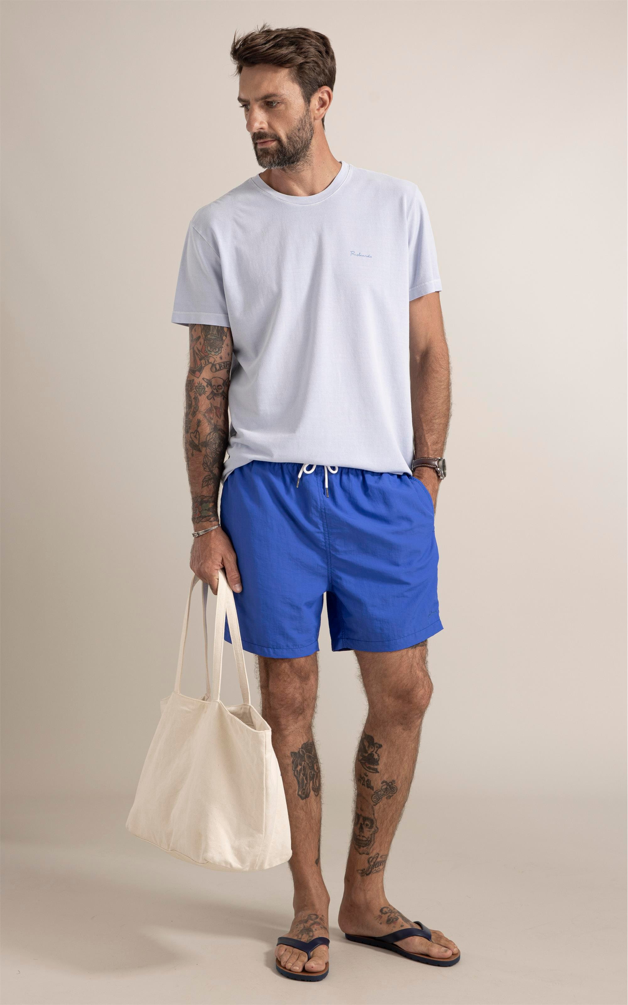 T-Shirt Piquet Washed Azul Claro