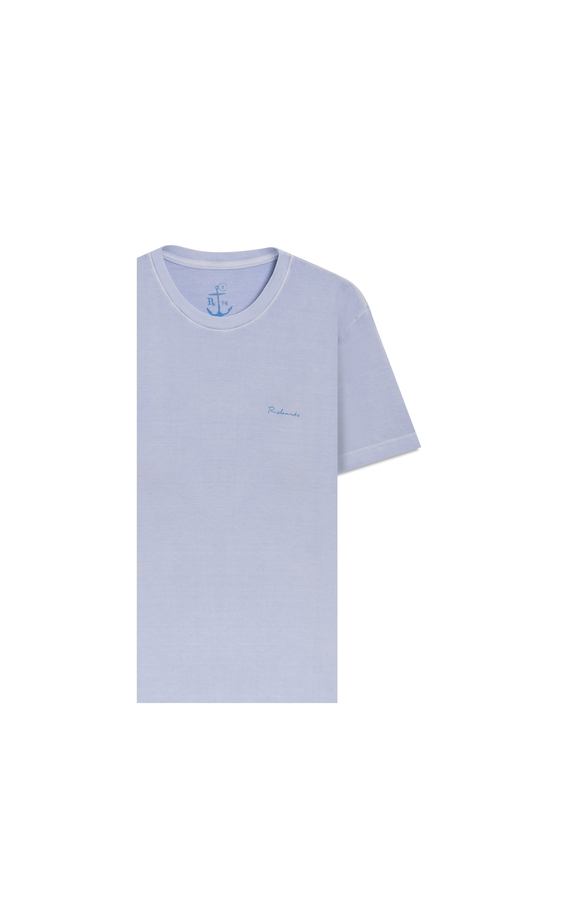 T-Shirt Piquet Washed Azul Claro