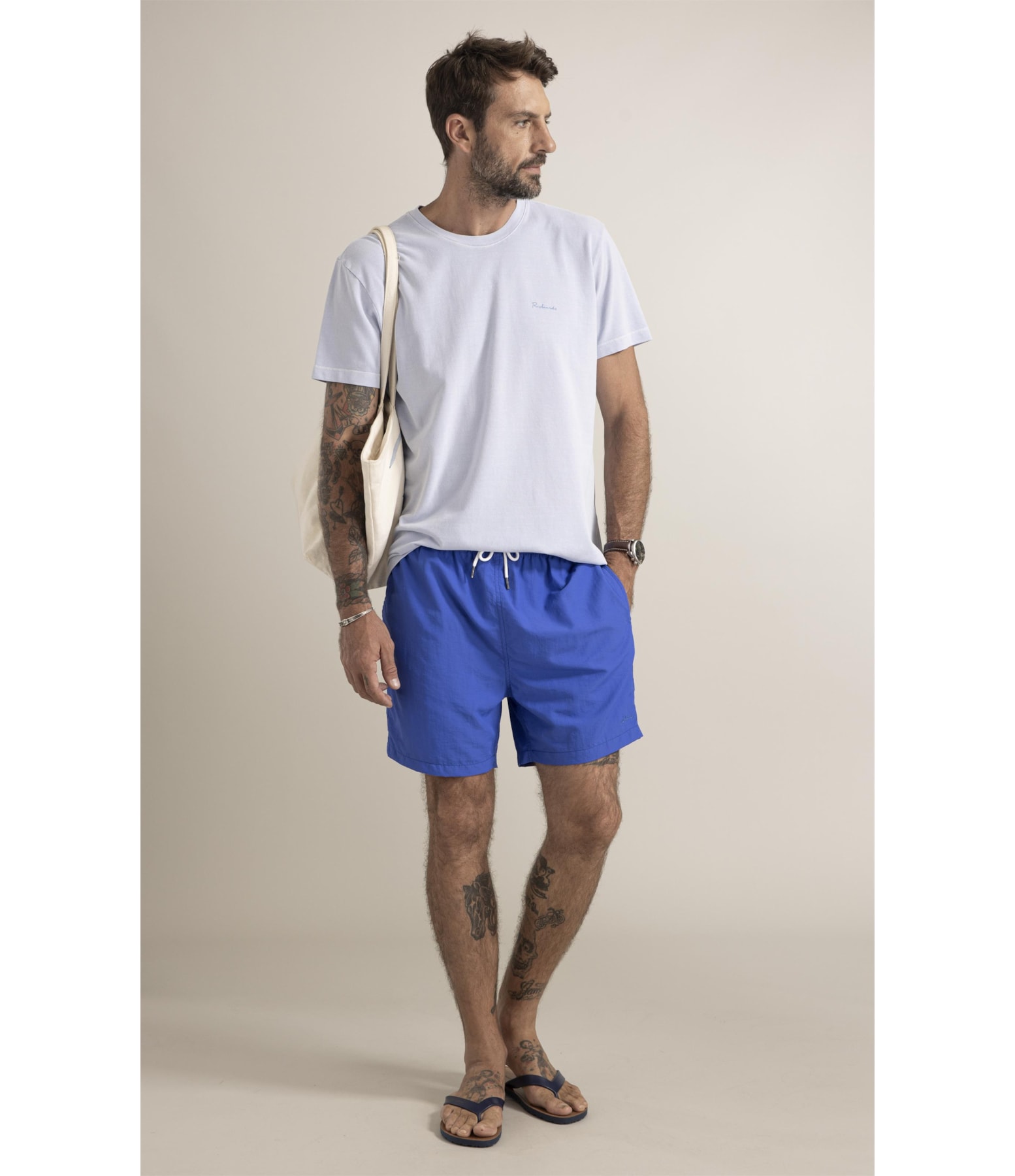 T-Shirt Piquet Washed Azul Claro